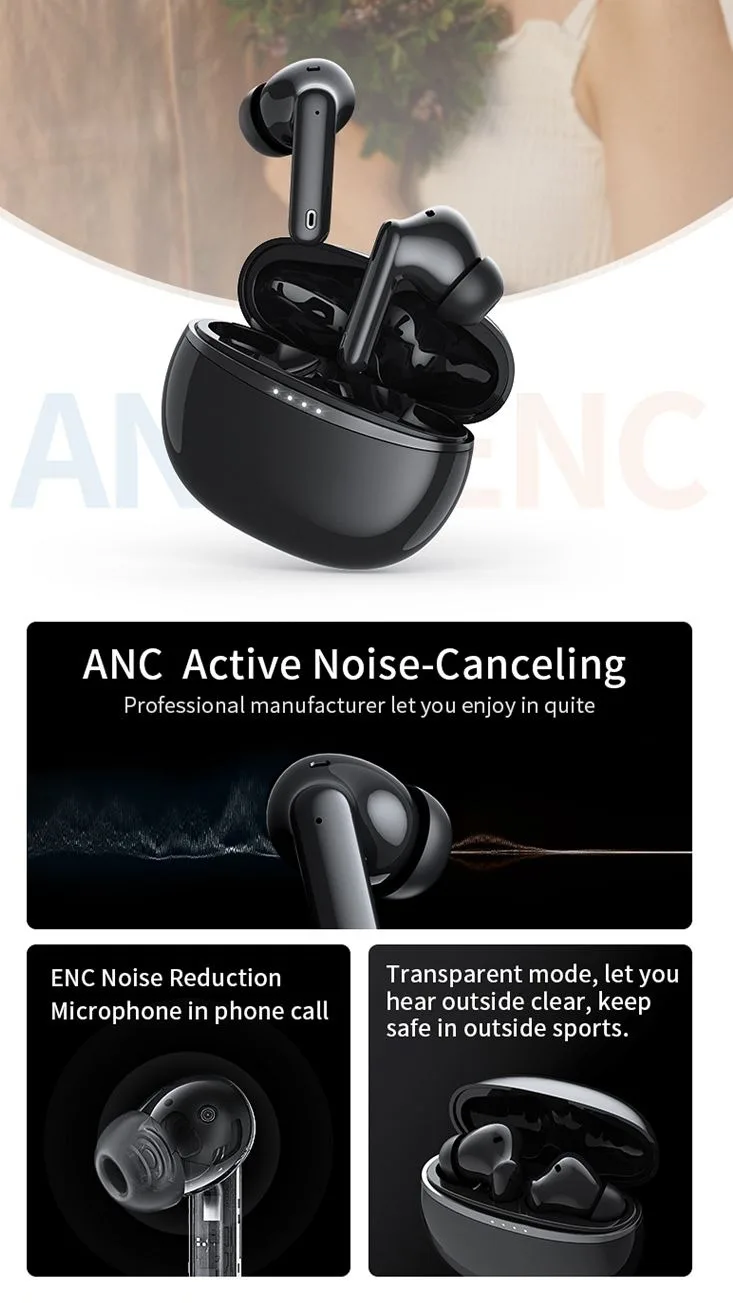 2023 A50 Pro Tws Active Noise Canceling Wireless Earphone Noise ...