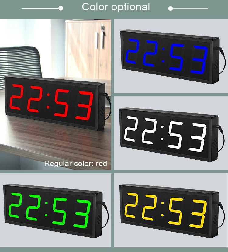 Cheetie Cp18 Led Digital Clock Big Red 3/4/5/6/8 Inch Digital Countdown