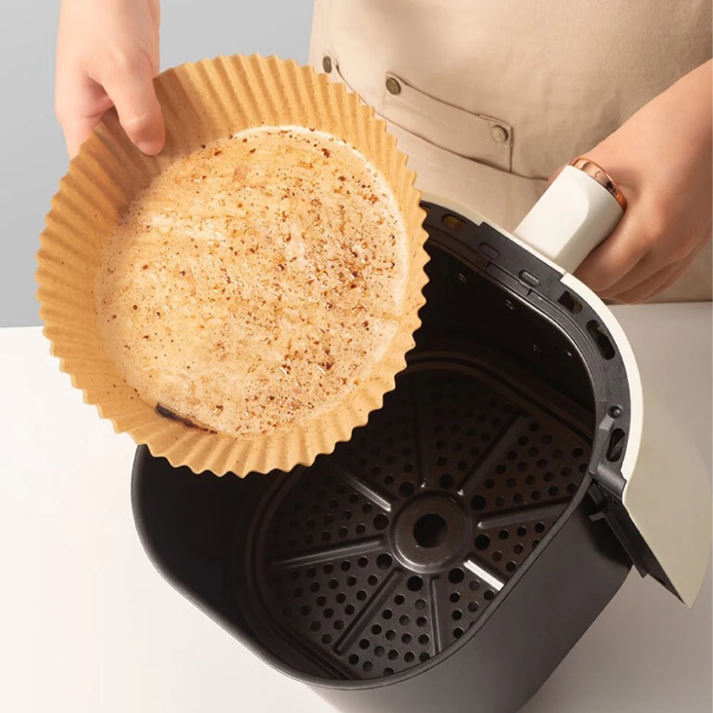 Disposable wholesale grease proof disposable round liner cake cooking air fryer disposable paper