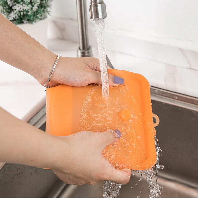 Герметичный пакет для защиты от свежести, Многоразовые Пакеты для морозильной камеры, Силиконовые Детские Многоразовые Пакеты для закусок для еды