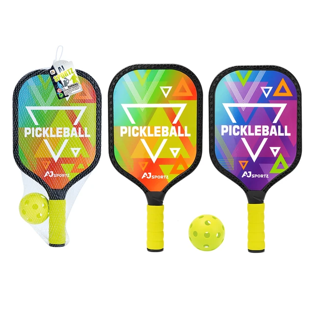 Popular Customized Pattern Pickleball Set Plastic 15.7 Inch Pickleball Paddles For Outdoor Playing pickleball paddle with foam