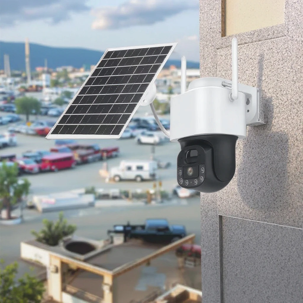 4G WiFi Solar Powered 3MP Mini Camera with Night Vision Wide Angle PTZ CMOS Sensor SD Card & Cloud Data Storage 1-Year Warranty