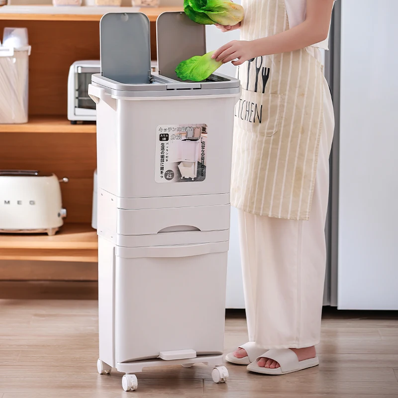 Dianzhan Foldable Trash Cans for Convenient Storage and Space Saving in the Kitchen