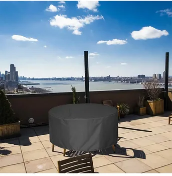 custom outdoor water pressure 20000mm UV resistant dust proof round garden furniture cover