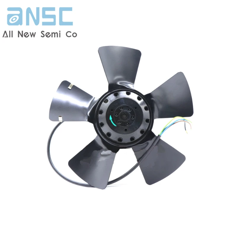 Original Axial fan A2D250-AA26-51 400V 125W Heating furnace fan 250MM external rotor axial flow fan