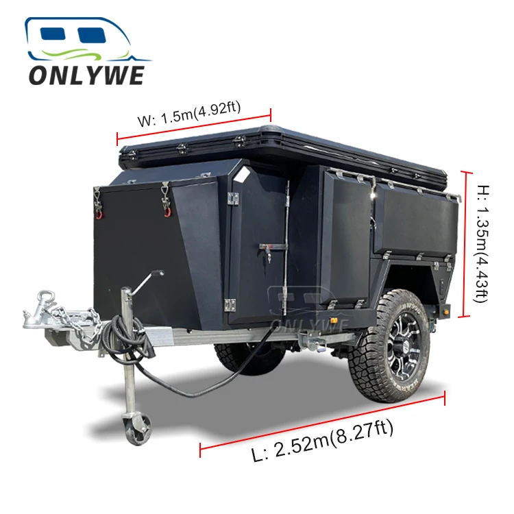 Onlywe Mini Off Road Camper Trailer Small Tow Behind Camper Rv Caravan ...