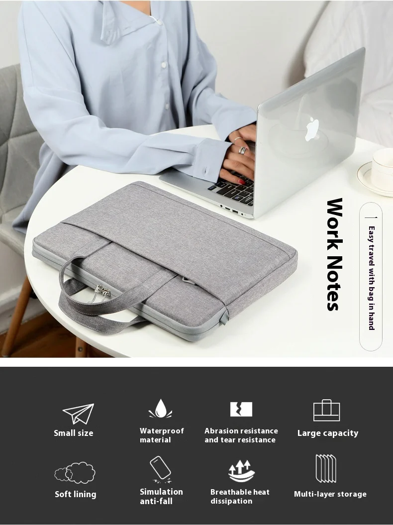 156inch notebook shoulder bag portable computer protective sleeve with horizontal tablet liner made of pu-7