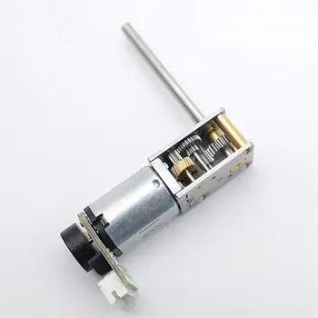 ねね 12mm 7PPR Encoder N20 Worm Gear Right Angled Gear DC Motor