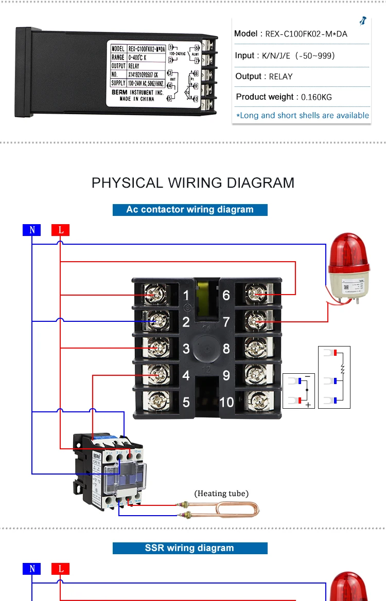 Rex-c100 Multiple Input Digital Display Thermostat Ssr/relay Output For ...