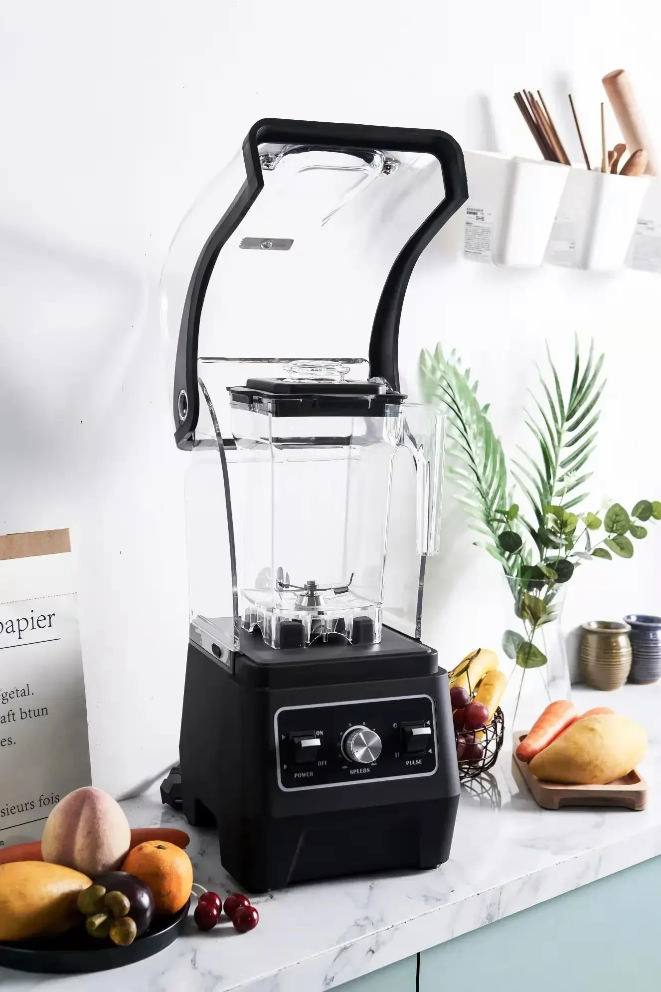 Ice Blender High Speed Power 2L Mute Low Noise Sound Proof Cover Enclosure Smoothie Mixer Blender  food processor machine factory