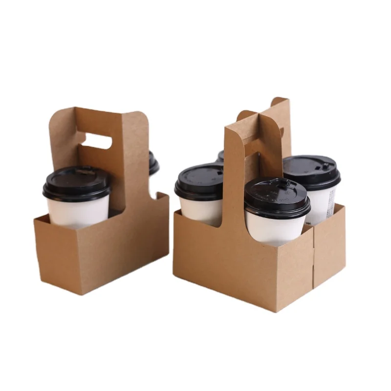 Buy Wholesale China Disposable Take Away Paper Cup Holder To Go Cup Carrier  For Coffee Cup & Cup Carrier at USD 0.003