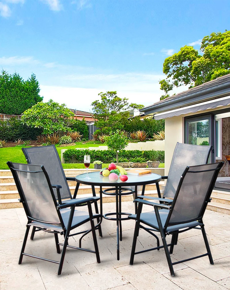 Outdoor furniture waterproof garden  chair table set rattan wicker chairs furniture restaurant