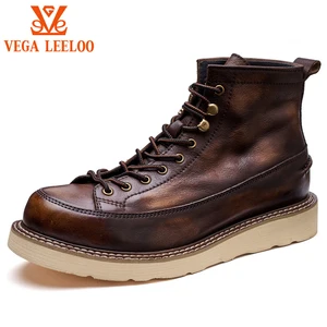 Brand Hand Made Italian Genuine Leather  Ankle Motor &BIKER BOOTS Factory Wholesale  Leather Tooling Boots