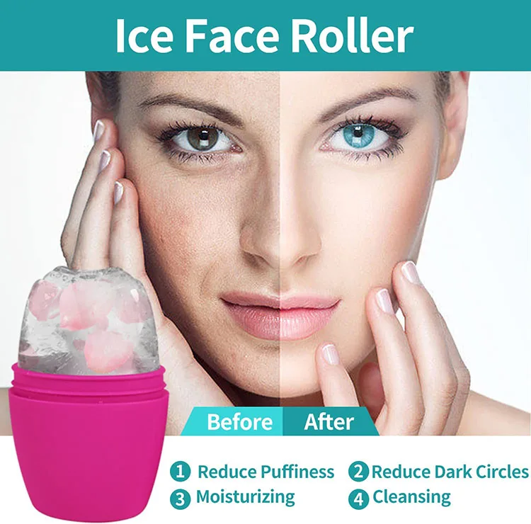 Silicone Beauty Ice Facial Massager Roller Ice Cube Mould Ice Roller