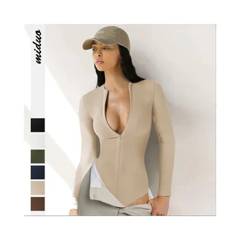 Factory direct sales support customized high-quality tight knit tops and jumpsuits