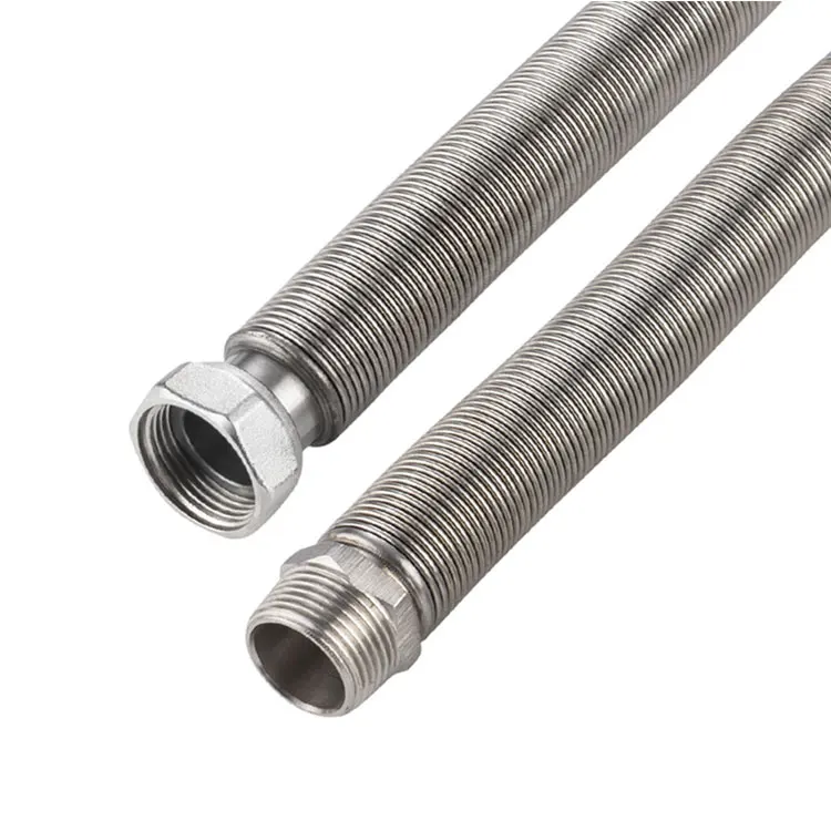 Tubo Gas Universale In Acciaio Inox flessibile 1 Metro