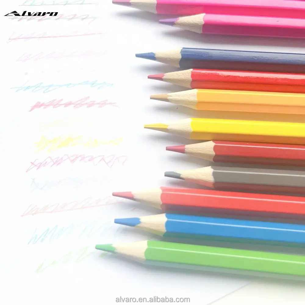 Professional Good Quality School Supply 24 Colors Drawing Coloring Wooden Oil-based Art Colored Pencils for Kids Students