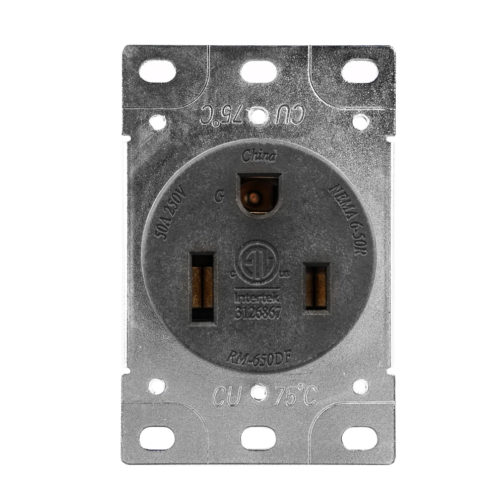 Nema 6-50 50Amp 250V Female Welde Eceptacle, 50A 250V