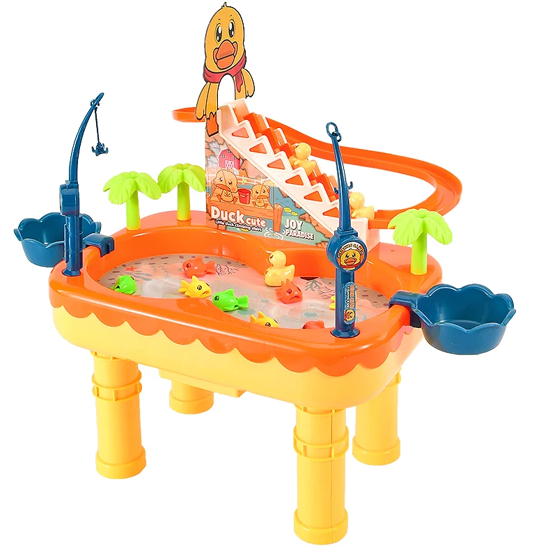 Kids Magnetic Suspension Panel Fishing Toy Cute Duck Slide