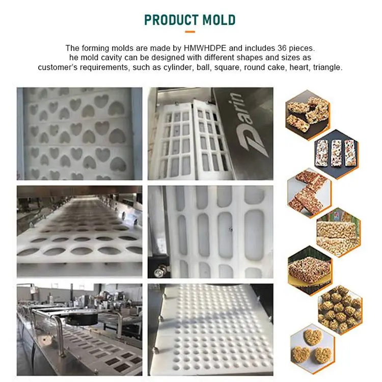 Automatic Cereal Bar Production Line Granola Nut Bar Making Machine 350kg/h Industrial Snack Processing Equipment