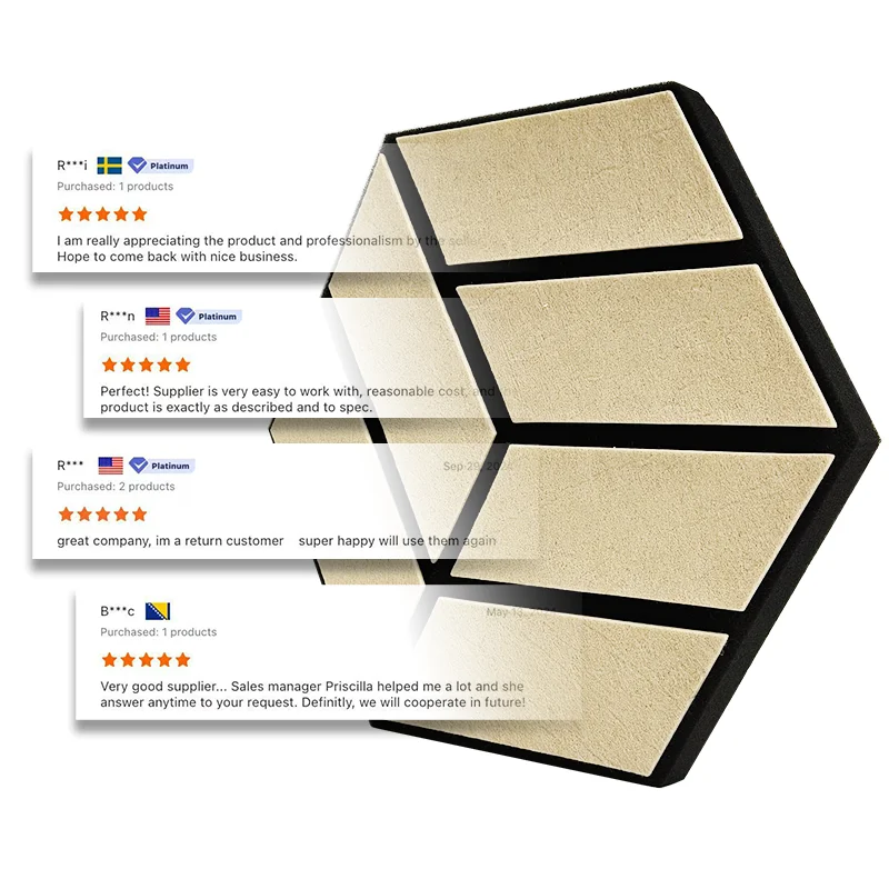 Modern Home Decor Hexagon Decorative Wall Panels Natural Veneer Acoustic Panels with Sound Absorption Polyester Fiber Board