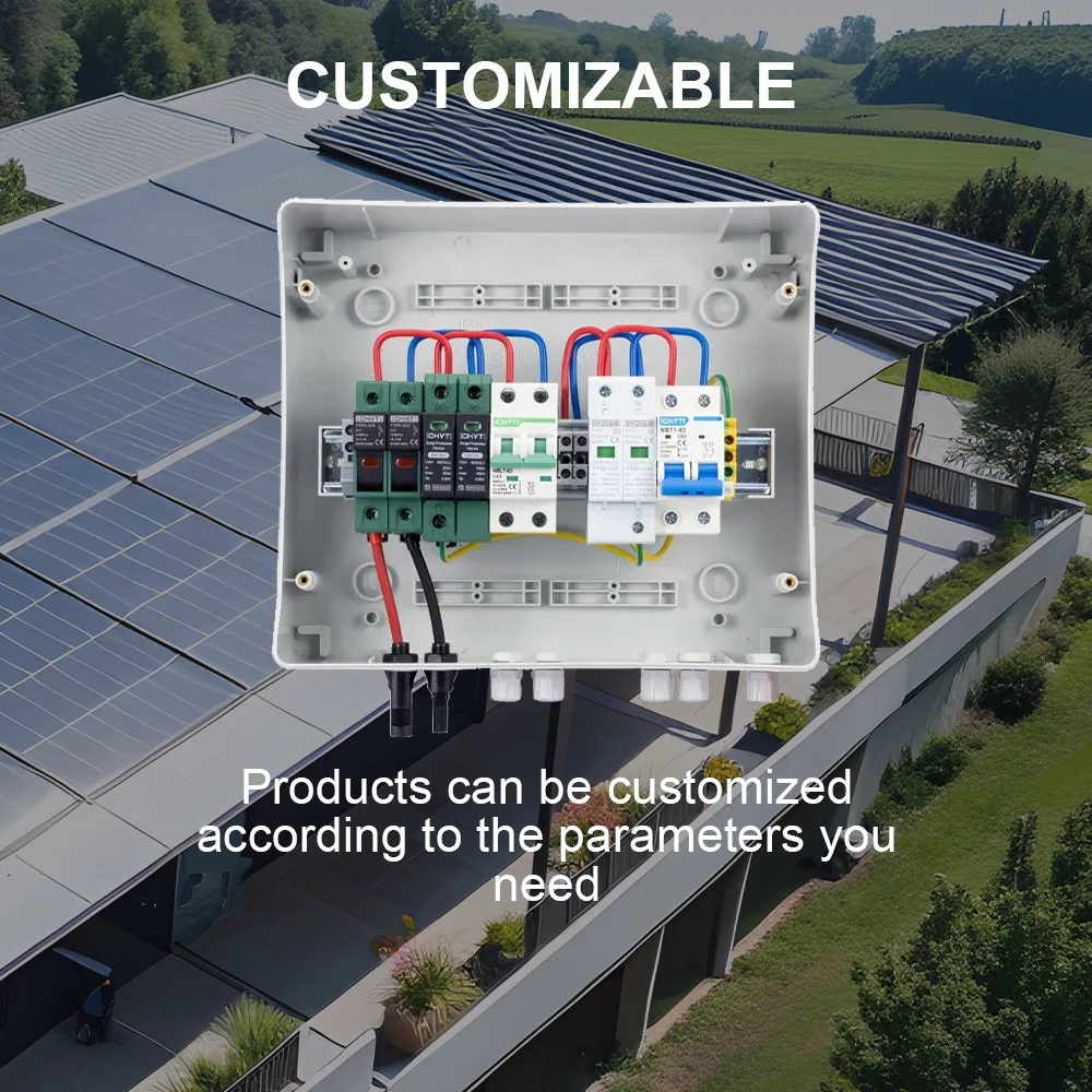 Waterproof Plastic Solar PV Array AC + DC 1 String Combiner Box Junction Box 1 Input 1Output for Solar Panel