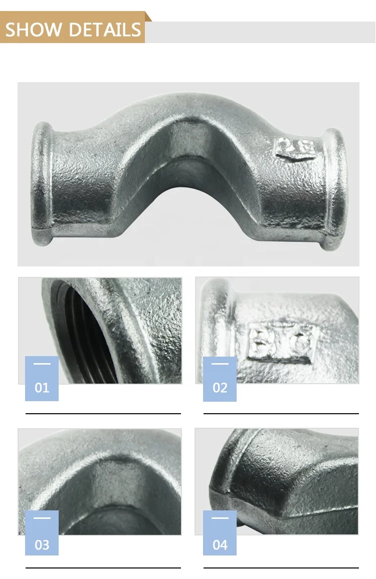 FM Casing Galvanized Malleable Cast Iron Oil and Gas Pipe Fittings Gi Fitting