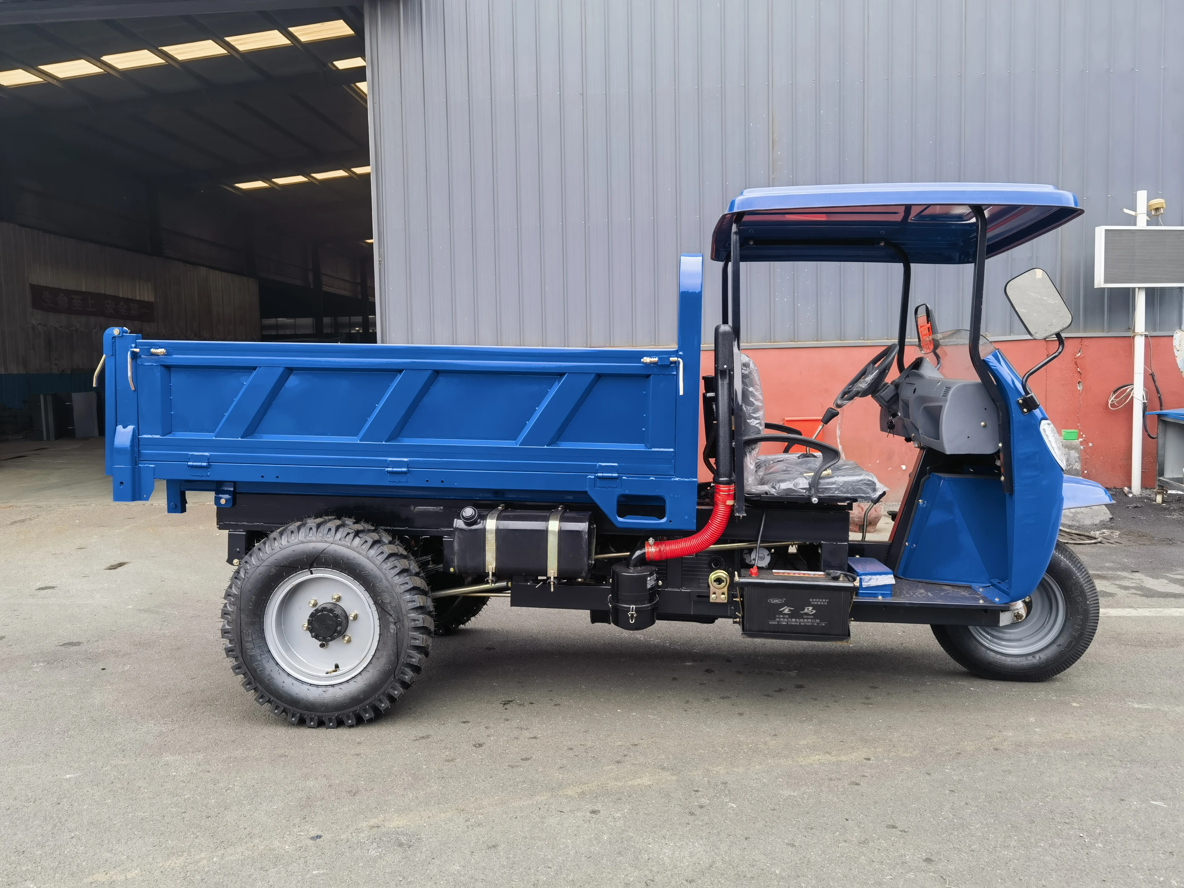 China Three Wheels Diesel Mini Dumper Heavy Loading 3 Ton Hydraulic Underground Mining Waw Tricycle Dump Truck