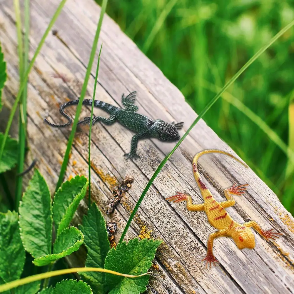 Lizard Toy Artificial Model Reptile Lizard Colorful Plastic Lizard Toys Action Figure Educational Toys for Kids Adults Gifts
