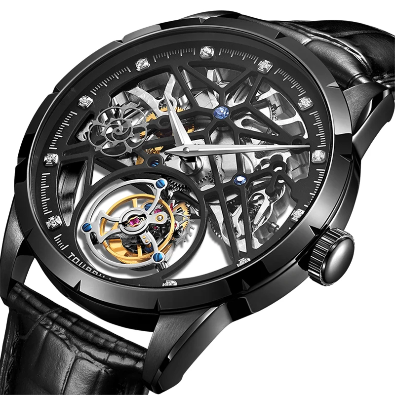 AESOP Original Tourbillon Wrist Watch Mechanical Watch Luxury Skeleton Sapphire Clock Mechanical Watch