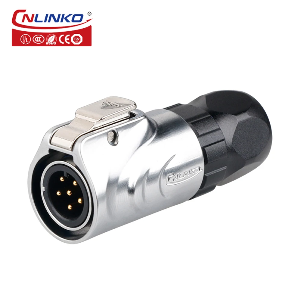CNLINKO LP12 6 Pin IP68 Waterproof Automotive Electrical Male and Female Connector