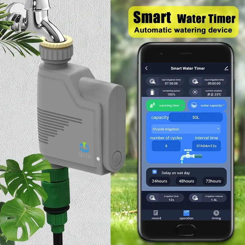 Tuya Zigbee  Water Flow Monitor WIFI Smart Sprinkler Timer Wireless Water Valve for Garden Irrigation System