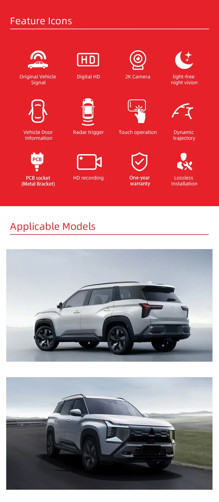 Wemaer Surrounding View Car Camera Night Vision 360 Degree Panoramic Parking Canbus System for Mitsubishi Destinator 8" 12.3Inch supplier