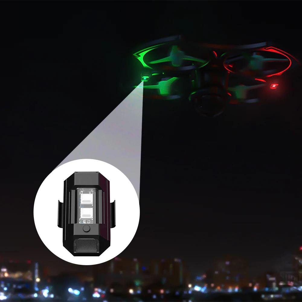 Mini Multi-color Aircraft Airplane Helicopter Night Drone Strobe Light Indicator Signal Light Motorcycle Riding Warning Lamp