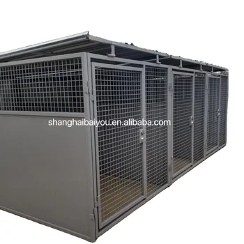 Large Dog Kennel Panels Dog Runs Pens in galvanized Best heavy duty option Lucky Dog Galvanized Chain Link Kennel