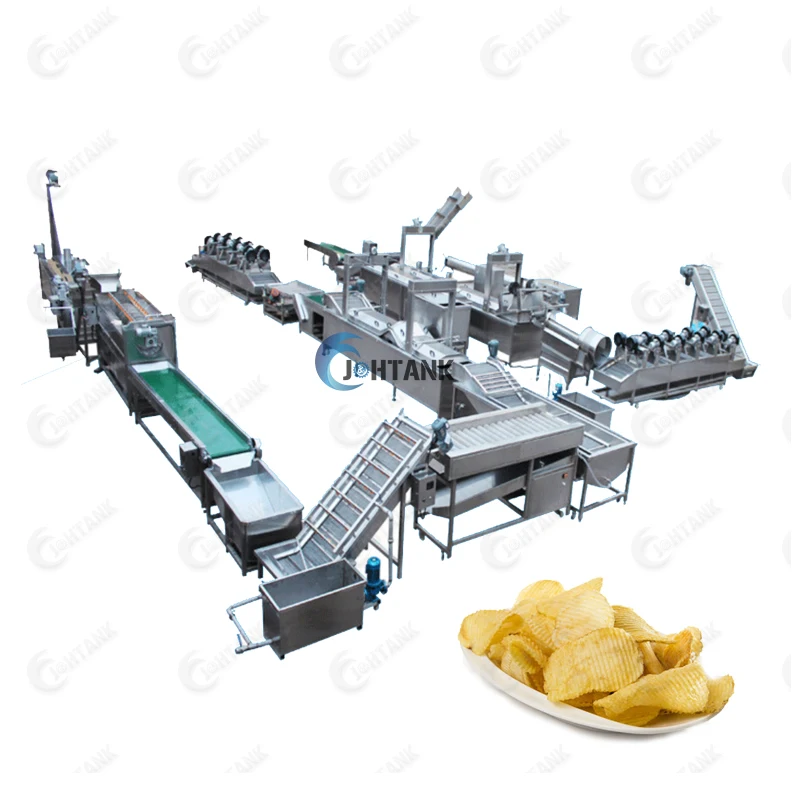 Best Sell Automatic Industrial Potato Chips Making Machine Frozen French Fries Production Line