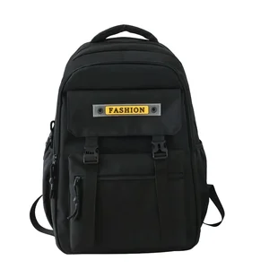 Large Capacity Junior High School College Student Backpack New Ins Style Casual Simple Design for Waterproof Zipper Polyester