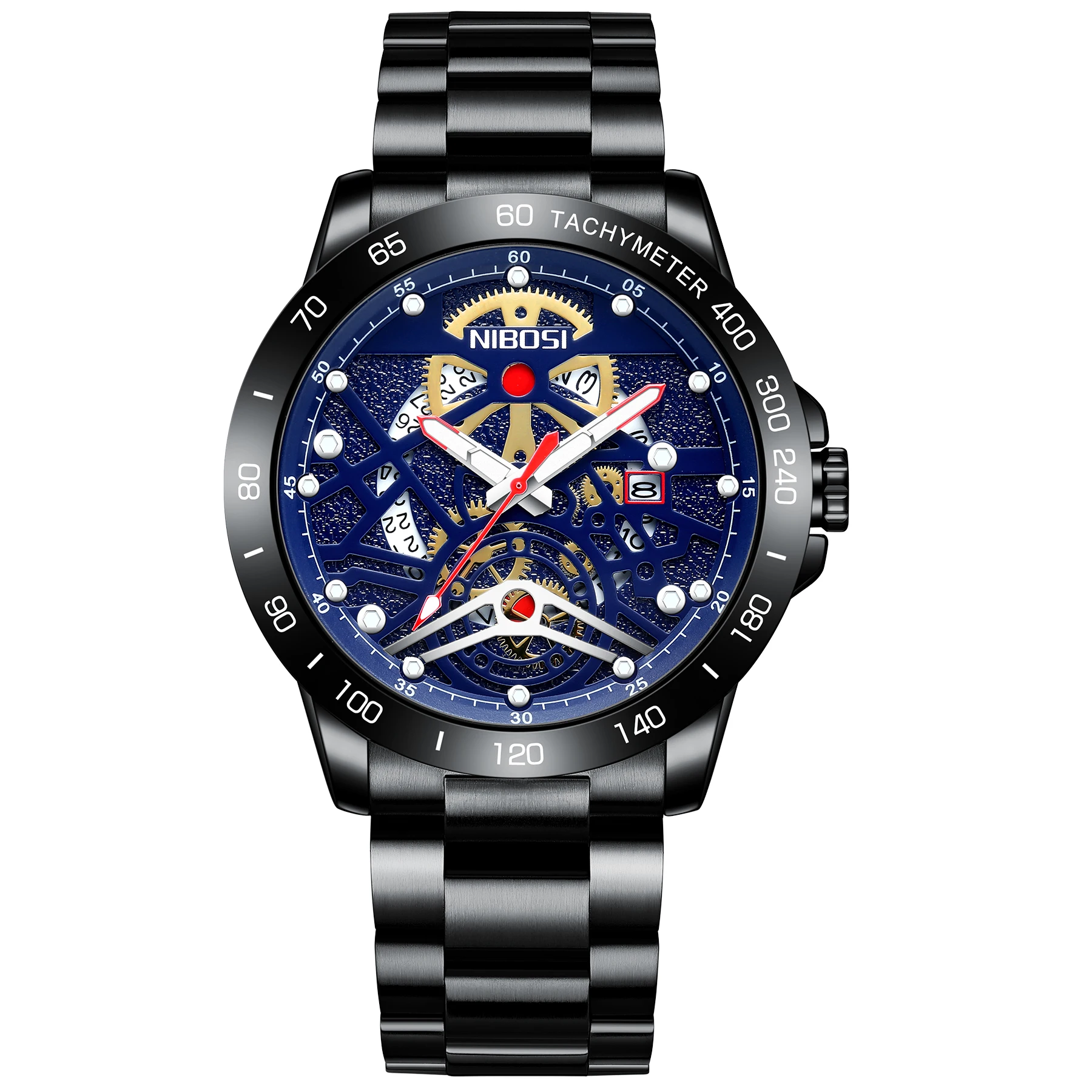 Orologio Uomo Al Quarzo Con Quadrante Classico E Lancette In Senso Antiorario - Design Inverso Unico