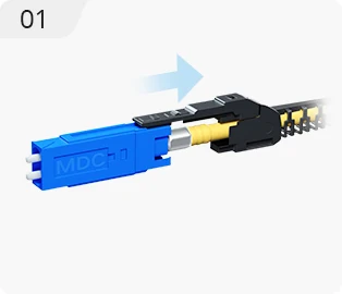 KEXINT 2M MDC UPC To LC UPC Uniboot Duplex Multimode OM4 LSZH (OFNR) 2.0mm Fiber Optic Patch Cable