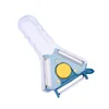 Bouton bleu + jaune