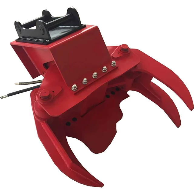 Excavator Attachment Tree Shear Grapple Saw Grab Shear Cut Wood Wood Cutting Machine Log Grapple Tractor Grapple