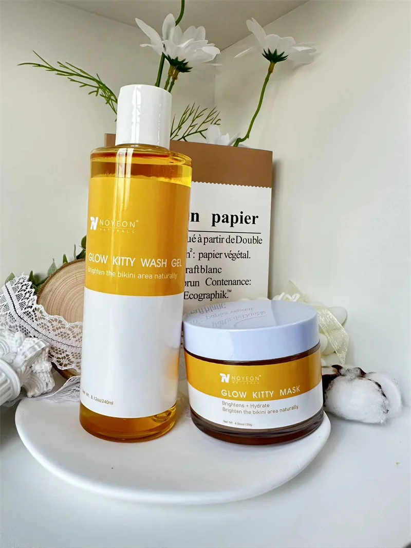 Yoni Kit Turmeric Brighten Scrub Wash For Dark Inner Thighs Herbal Yoni Oil mask For