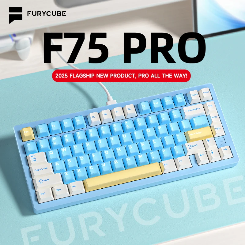 FURYCUBE 75% CNC Aluminum Gaming Mechanical Keyboard - HMX Switch