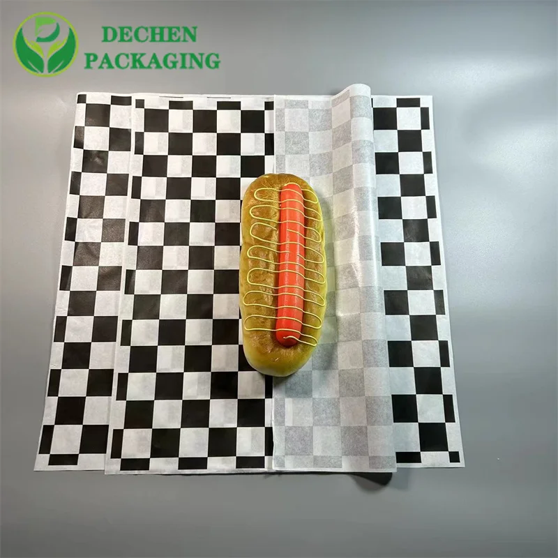 Custom Deli Paper Sheets Printed Food Wrapping Rolls Greaseproof paper