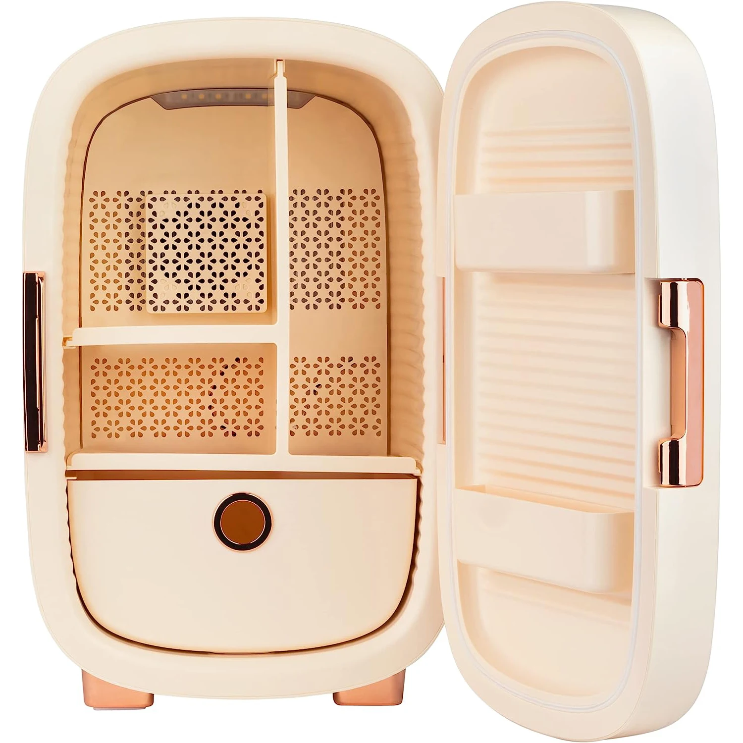 Portable 12L White Mini Beauty Fridge Skincare Fridge Pink Small Cosmetic Fridge