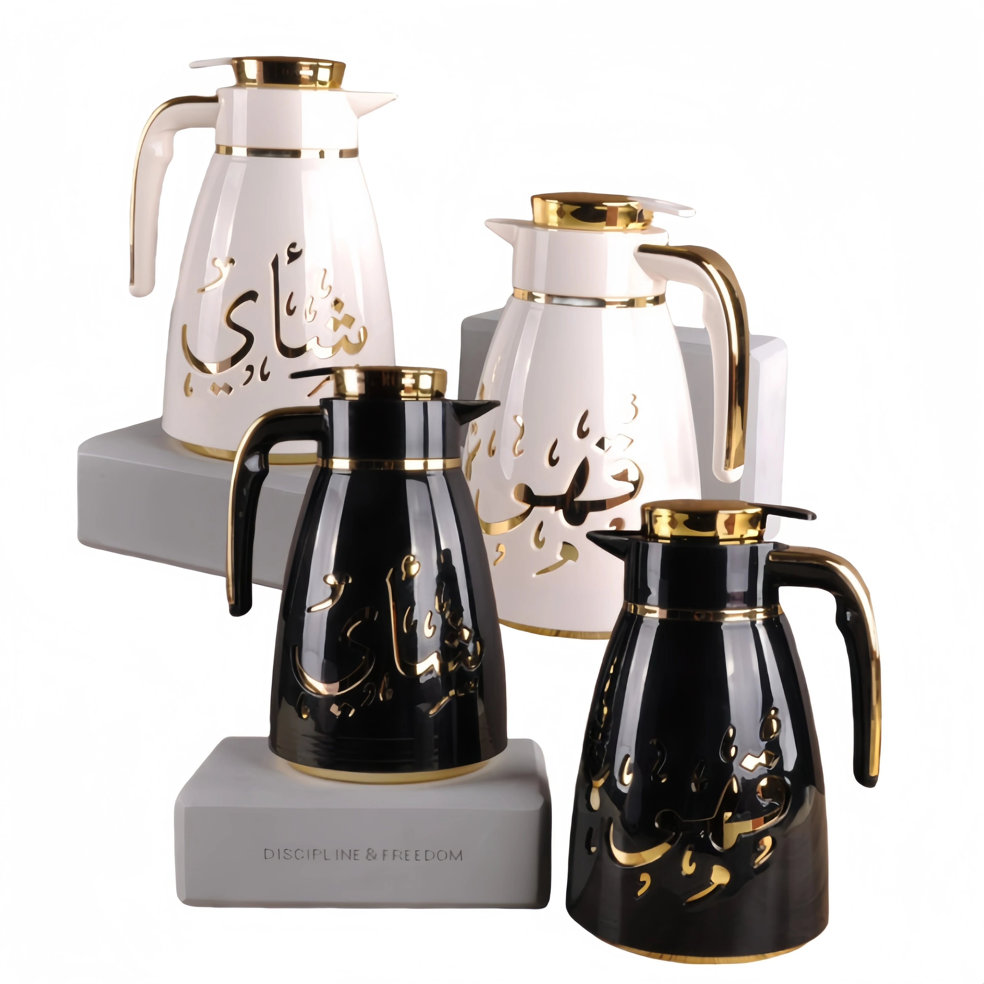 Premium Middle Eastern Style Tea & Coffee Thermos Pot 1L Large Capacity Vacuum Insulated Water Flask for Ramadan Party Wedding