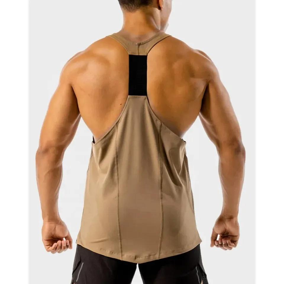 JL0131A Wholesale Sleeveless Tank Top Vest Mens Sports Singlet Gym Quick Dry Y-Back Muscle Tank Top for Men