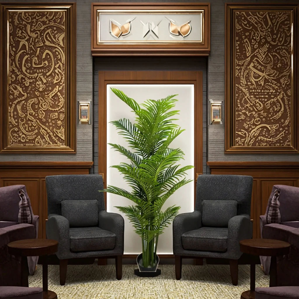 21 шт. искусственные листья бонсай Горшечное пальмовое растение большие 190 см (75 дюймов) высокое качество искусственное