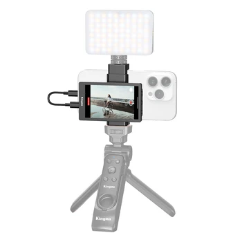 Kingma Phone Rear Camera Selfie Vlogging Monitor Screen Magnetic Phone Holder Wired and Wireless Connection Vlog Screen detail image