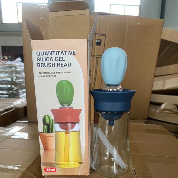 Glass Olive Oil Dispenser with Brush 2 in 1 - AggPo Wholesale